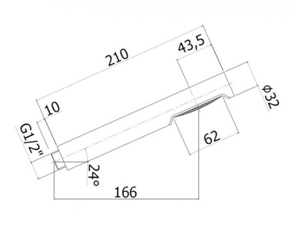 CZR-B-D1F-NOP Ручной душ, металлический, исполнение Чёрный матовый