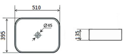 Раковина накладная TIMO Soli TK-305 белая