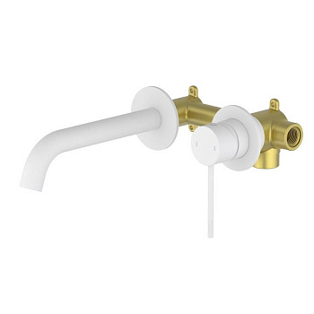 Смеситель для раковины встроенный Timo Saona 2372/16SM белый матовый Смеситель для раковины встроенный Timo Saona 2372/16SM белый матовый