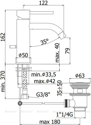 Смеситель для раковины Paffoni Light LIG075CR Смеситель для раковины Paffoni Light LIG075CR