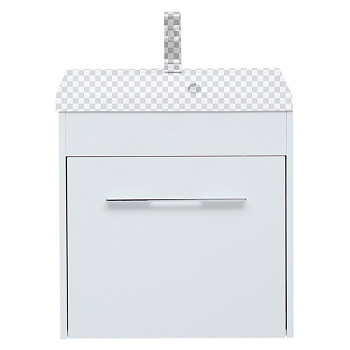 Тумба под раковину Aquanet Августа 58 белый (ручки хром)