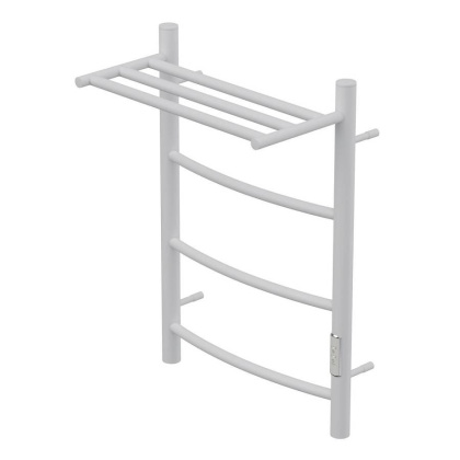 Полотенцесушитель электрический Point Афина PN04846PW П3 400x600 с полкой, диммер справа, белый Полотенцесушитель электрический Point Афина PN04846PW П3 400x600 с полкой, диммер справа, белый