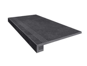 Комплект (Ступень LN04 (33x120) непол. (прямоугол. бортик) + Подступенок (14,5x120))