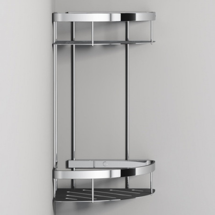 A7454200 Sense L Полка для душа угловая двухъярусная, хром