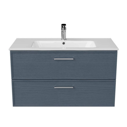 Тумба PIANO Classic подвесная 95 см, 2 ящика, ясень синий матовый PIA.CL.95\BLU.M