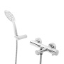 LEAF-VD-01 Смеситель для ванны и душа однорычажный в комплекте с ручным душем, шлангом и держателем Исполнение: Хром  LEAF-VD-01 Смеситель для ванны и душа однорычажный в комплекте с ручным душем, шлангом и держателем Исполнение: Хром