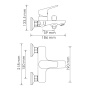 Lippe 4501 Смеситель для ванны с коротким изливом Wasserkraft Lippe 4501 Смеситель для ванны с коротким изливом Wasserkraft