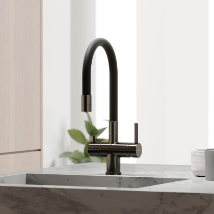 Смеситель для кухни SANCOS Lucia с возможностью подключения фильтра для воды, цвет вороненая сталь, арт. SC4004GG Смеситель для кухни SANCOS Lucia с возможностью подключения фильтра для воды, цвет вороненая сталь, арт. SC4004GG