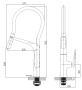 Смеситель для кухни Vincea VKF-115GM, вороненая сталь