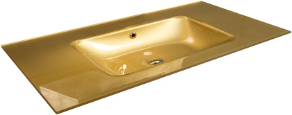 Столешница стекло 110см моноблок ЗОЛОТО Столешница стекло 110см моноблок ЗОЛОТО