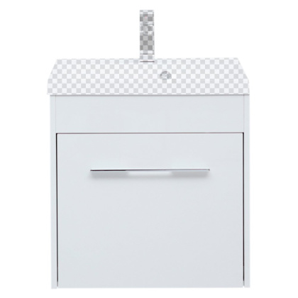 Тумба под раковину Aquanet Августа 58 белый (ручки хром)