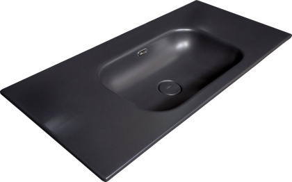 Столешница моноблок Vallessi 100 антрацит глянец керамика Столешница моноблок Vallessi 100 антрацит глянец керамика