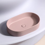 Умывальник чаша накладная овальная (цвет Розовый Матовый) Element 608*385*122мм