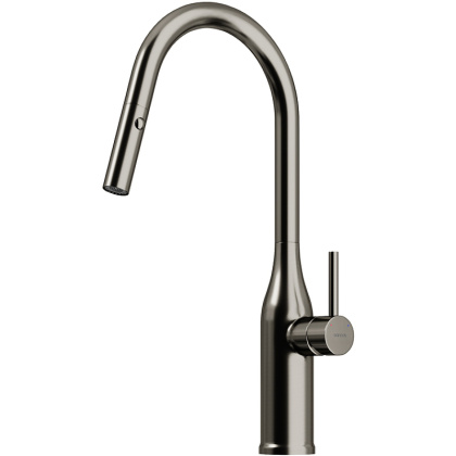 Смеситель для кухни SANCOS Grand с вытяжным изливом, цвет вороненая сталь, арт. SC4002GG