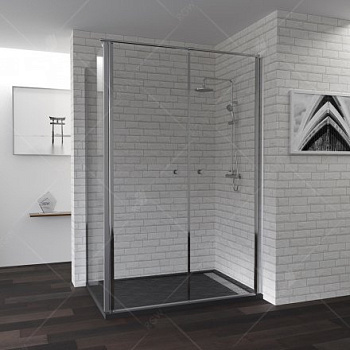 Душевой уголок RGW PA-47, 04084709-11, 100 х 90 x 185 см, дверь распашная, стекло прозрачное, хром