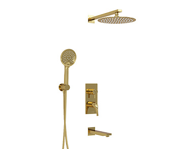 A71208 Встраиваемый комплект для ванны с верхней душевой насадкой, лейкой и изливом Wasserkraft