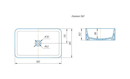 Раковина Kirovit Олимпия 56