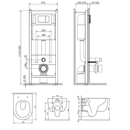 DX36.IS10151.1701 Инсталляция с клавишей глянец. Хром с подвесным унитазом Scandinavian Pure безободк с сид м/лифт DX36.IS10151.1701 Инсталляция с клавишей глянец. Хром с подвесным унитазом Scandinavian Pure безободк с сид м/лифт
