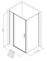 Душевой уголок Allen Brau Priority 160x80 3.31038.BA + 3.31041.BA серебро браш