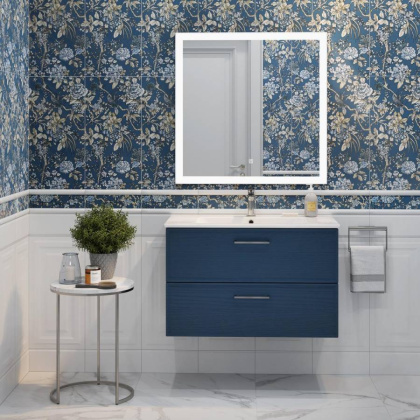 Тумба PIANO Classic подвесная 85 см, 2 ящика, ясень синий матовый PIA.CL.85\BLU.M Тумба PIANO Classic подвесная 85 см, 2 ящика, ясень синий матовый PIA.CL.85\BLU.M