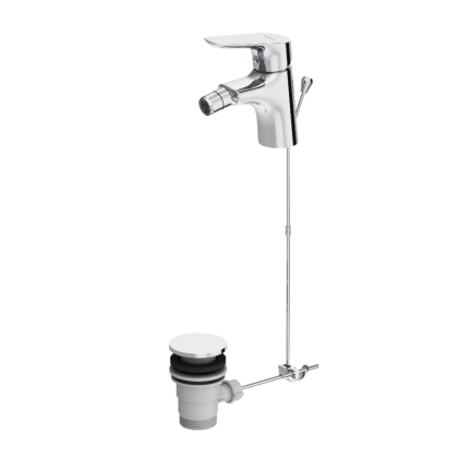 770240000 Jupiter, Смеситель для биде с донным клапаном, Хром