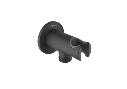 Шланговое подсоединение с держателем AQUATEK, матовый черный AQ2460MB  Шланговое подсоединение с держателем AQUATEK, матовый черный AQ2460MB