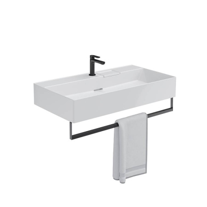 Раковина LOGICA мебельная\подвесная с одним отверстием 90, белая глянцевая