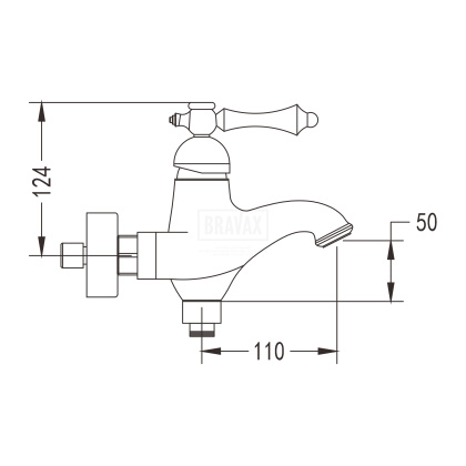 Смеситель для ванны, латунь R0102