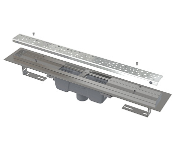Водоотводящий желоб Antivandal с решеткой, вертикальный сток