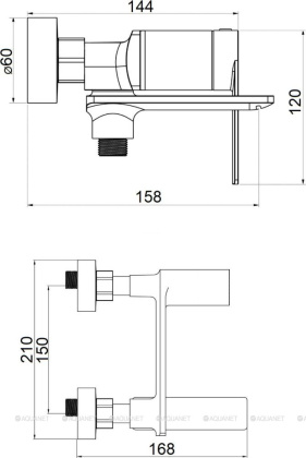Orange BERNI M09-100cr Смеситель для ванны/душа Orange BERNI M09-100cr Смеситель для ванны/душа