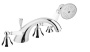 FIRST-BVD-01-M Смеситель на борт ванны с ручным выдвижным душем Исполнение: Хром, Ручки: Металл 