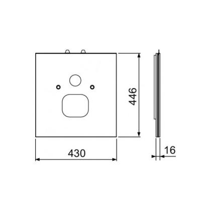 Стеклянная панель TECElux для установки унитаза-биде TECEone