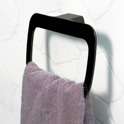 Держатель полотенец Glan, 24х14,4х7,4 см, черный, K-5160