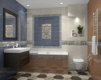 Плитка настенная 15130 Площадь Испании желтый 15*40*8 (22шт\1,32м2), м2