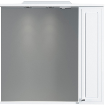 M41MPR0751WG Palace One, зеркало, частично зеркальный шкаф, правый, 75 см, с подсветкой, Белый, глян