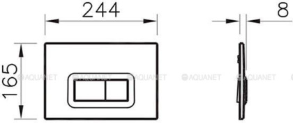 Кнопка смыва для унитаза, хром 740-0680 222941 VitrA