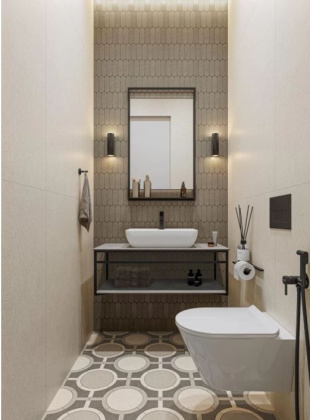 Декор ID149 Джиминьяно серый 48см*49,5см*9мм (1уп/5шт/)1 наборный матовый, шт