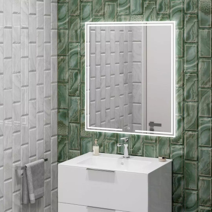 Декор Сеттиньяно зелёный глянцевый 9,9x20x0,92