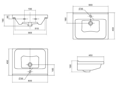 Раковина Santek Миранда 60 Раковина Santek Миранда 60