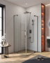 SLIDER-AH-2-90/100-100/110-BR-BORO Душевой уголок, Условный размер, мм:(900-1000)x(1000-1100)x1950 Габариты с диапазоном регулировок, мм:(900-1000)x(1000-1100)x1950 