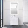 Тумба с раковиной подвесная BelBagno MARINO-H60 60 Rovere Moro, раковина белая