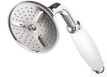 CZR-U-D1FC-03/24-Bi Ручной душ, ручка белая, исполнение золото 24 карат