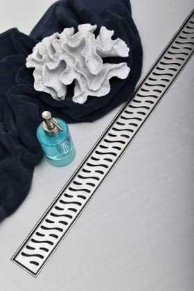 Душевой лоток 55 см Creto Zigzag CRE-550 ZH с решеткой, хром