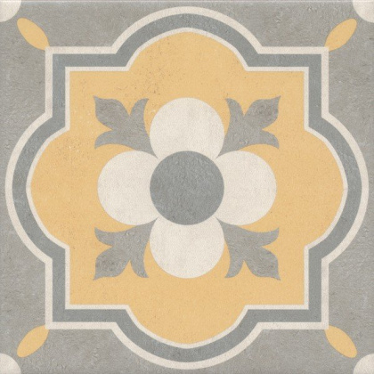 Декор VT\A459\5009 Эрмитаж 1 желтый/оранжевый/серый 20см*20см*6,9мм (1уп/10шт/)матовый, шт