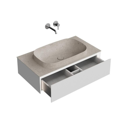 Тумба MAGICA подвесная 90, 1 ящик, утренний серый матовый                      