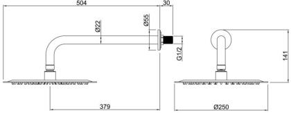 Верхний душ Allen Brau Infinity 5.21019-00 хром