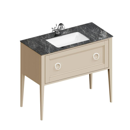 Тумба PLAZA Classic Neo напольная с ящиком 100, капучино матовая PL.CN.100.1\CAP.M