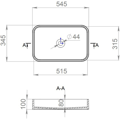Раковина Salini CALLISTA Sapirit 104 1101104G