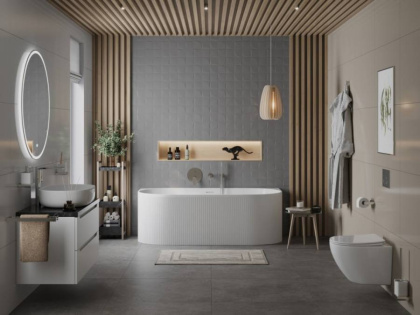 Акриловая ванна BELBAGNO BB412-1700-800-MATT, пристенная, белая матовая