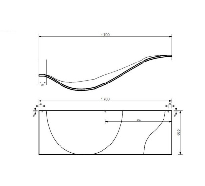 Экран фронтальный для ванны "Грация" 1700 левая
